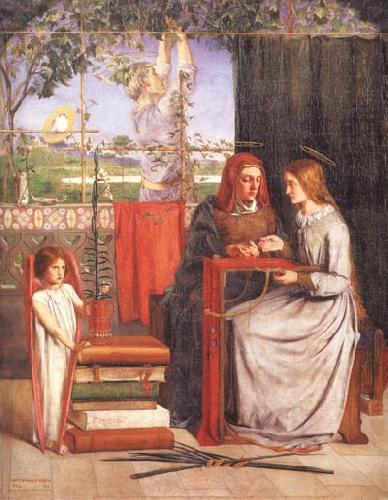 Dante Gabriel Rossetti The Girlhood of Mary Virgin Germany oil painting art